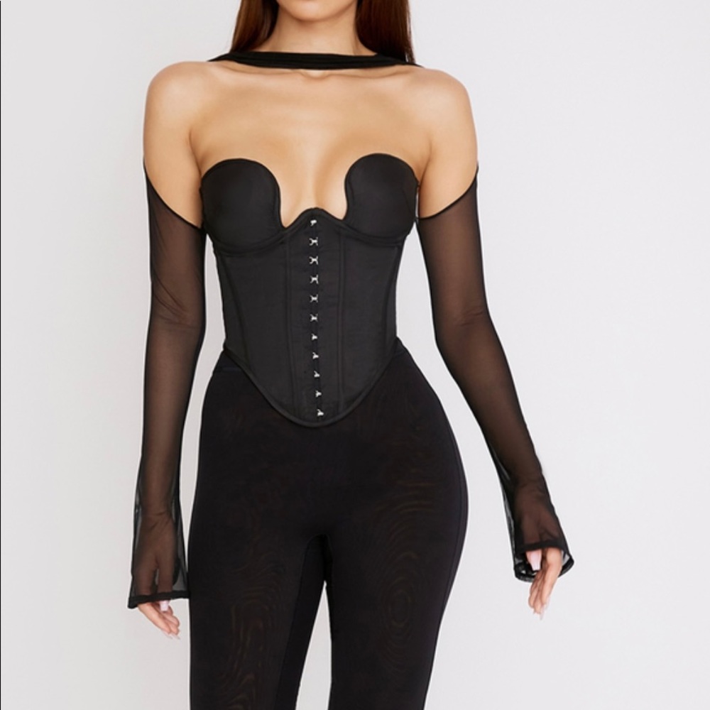 House of CB Mina Black Structured Corset